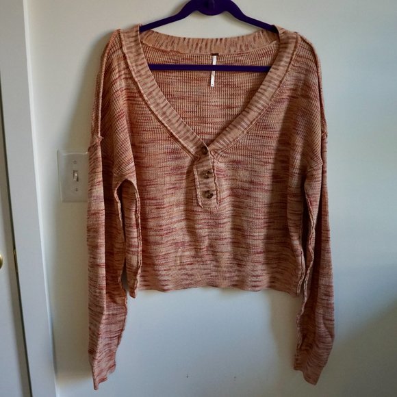 Free People 100% Cotton Mercury Space-Dye Sweater Size M - Picture 3 of 11